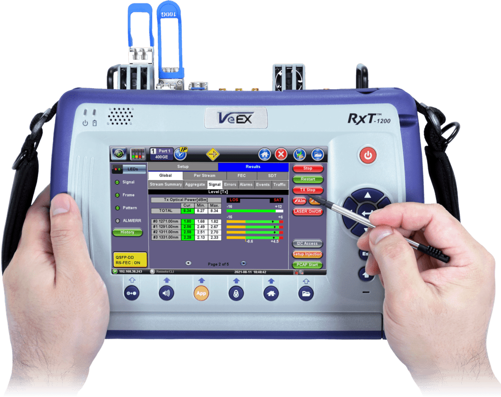 VeEX RXT-6402: A True Dual Port 400GE/200GE Solution