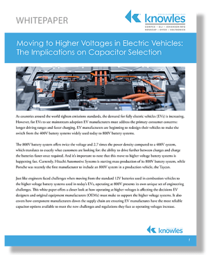 Moving to Higher Voltages in Electric Vehicles