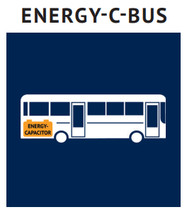 Capacitor-driven electric bus