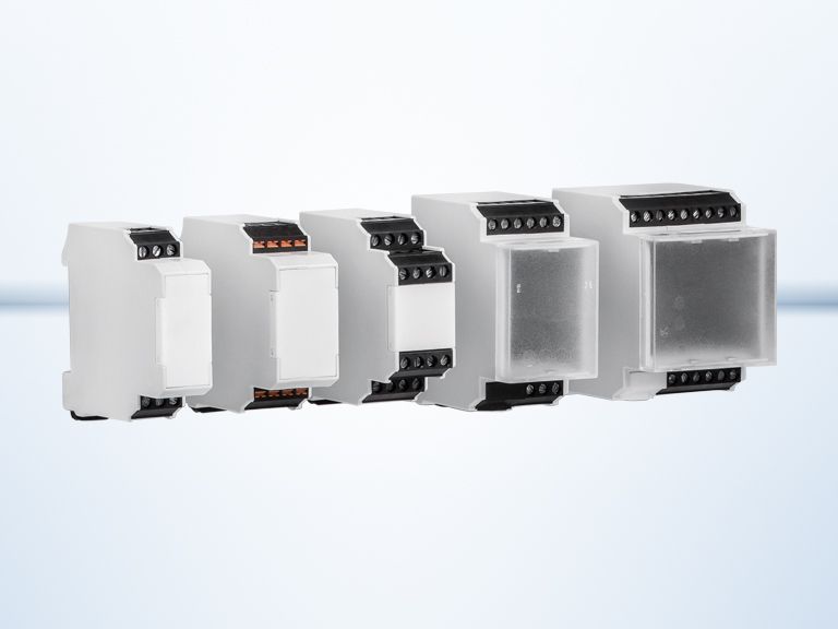 Modular DIN rail housings