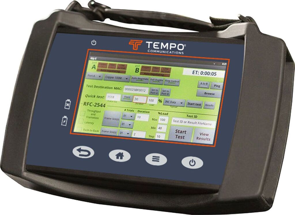 Tempo DataScout 10G Ethernet testing tablet | Heynen